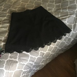 Loft Black Swing Skirt